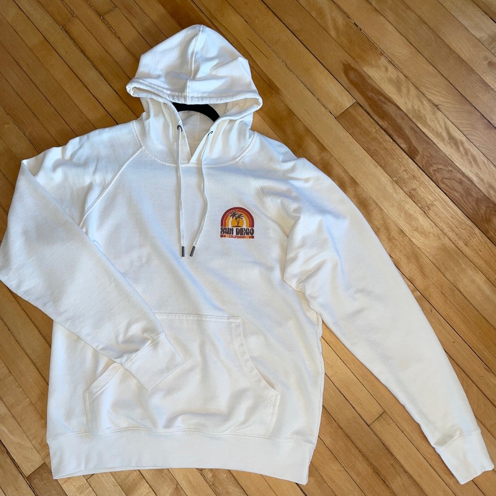Sun Diego Board Shop Logo Hoodie Sweatshirt Retro Surf Beach California Souvenir